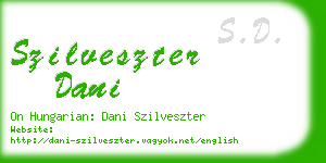 szilveszter dani business card